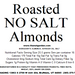 Almonds, Roasted and NOT Salted (14 oz) - The Nut Garden