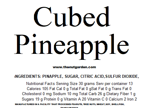Pineapple, Diced (14 oz) - The Nut Garden