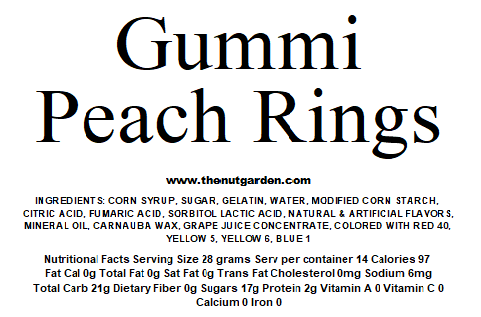 Gummy Peach Rings (14 oz) - The Nut Garden