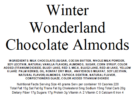 Almonds, Chocolate Winter Wonderland (15 oz)