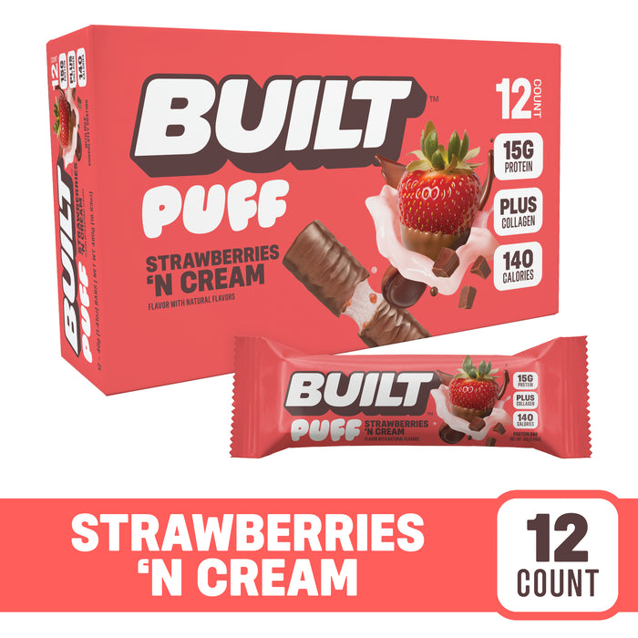 Built Bar Puffs |  Strawberries 'N Cream