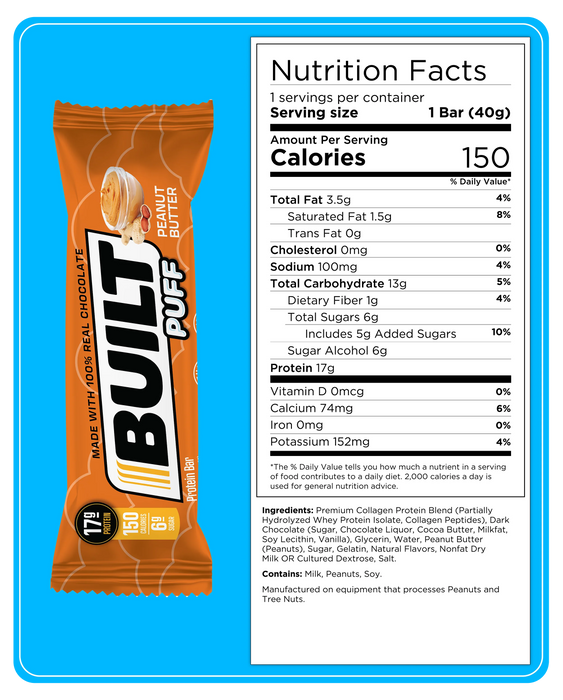 Built Bar Puffs | Peanut Butter