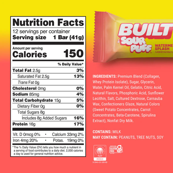 Built Bar Puffs | Watermelon Splash Sour