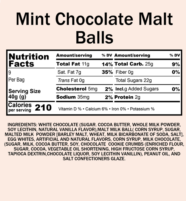 Malt Balls, Mint Chocolate Cookie (10 oz)