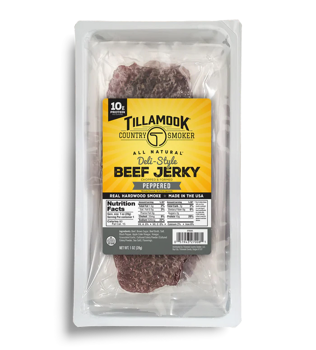 Tillamook Deli-Style Beef Jerky Peppered (1oz)