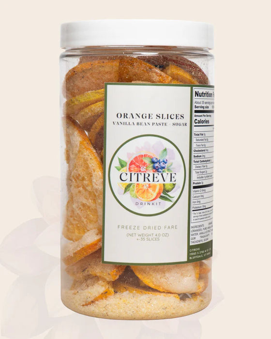 Citreve Freeze Dried Orange Slices w/Vanilla Paste + Sugar (4 oz)
