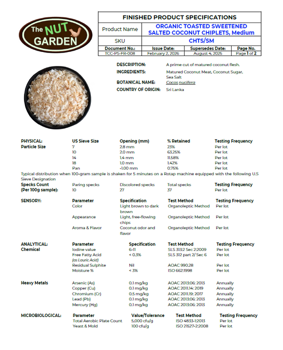 Bulk Coconut Toasted Sweetened Chiplets