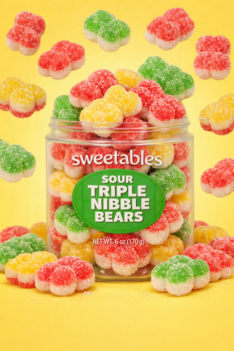 Sweetables Candy Jars | Sour Triple Nibble Bears