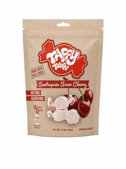 Salt Water Taffy, Santaquin Sour Cherry (12 oz bag)
