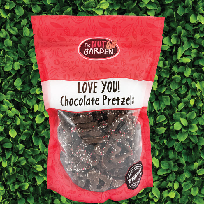 Pretzels, Chocolate Heart, Love You! (12 oz)