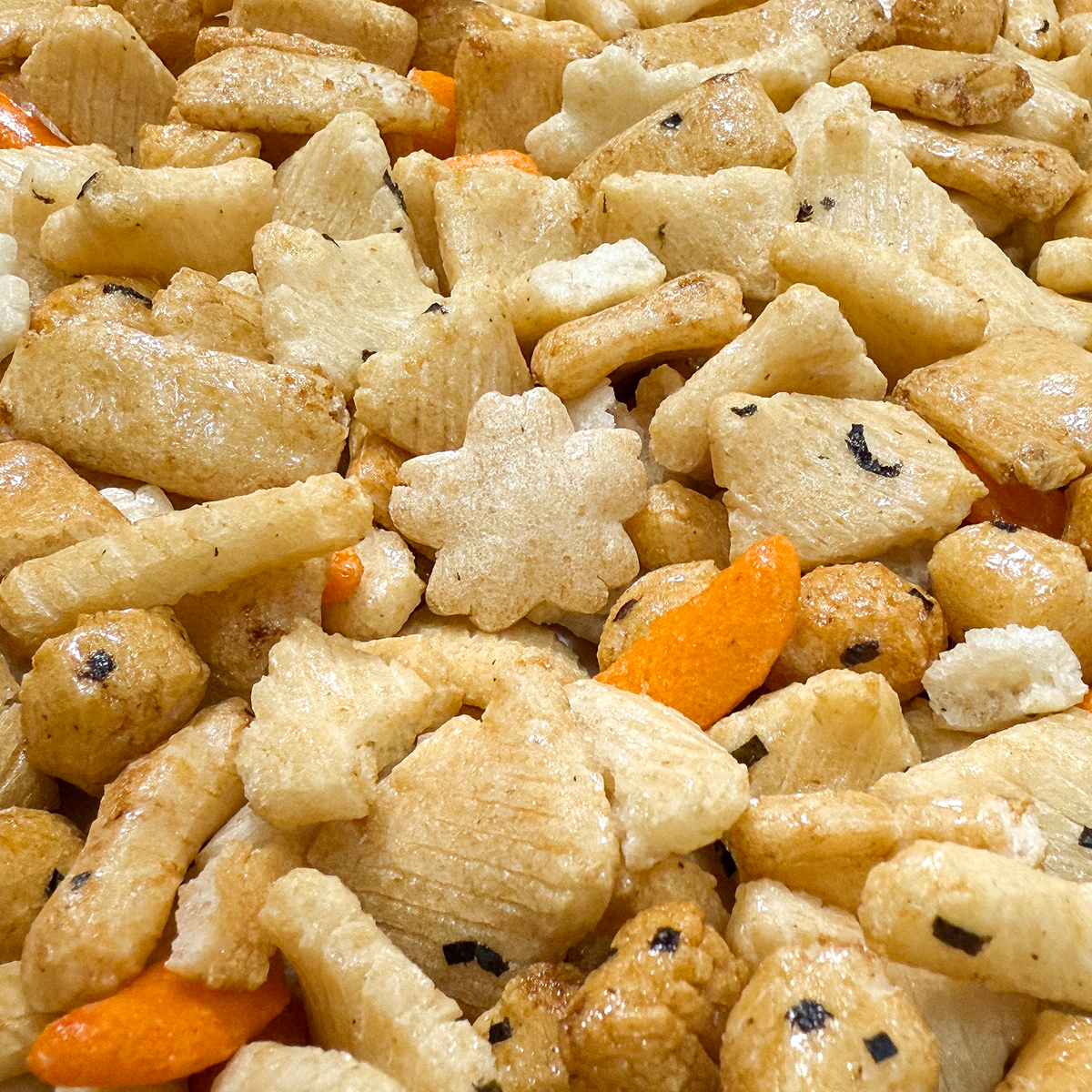 Rice Crackers | Colorful Crunchy Party Snack Mix Bag