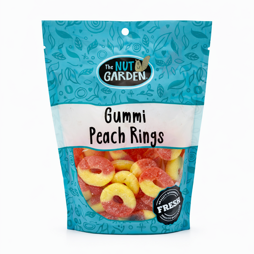 Packaging of Gummi Peach Rings 