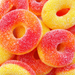 Chewy peach ring candy
