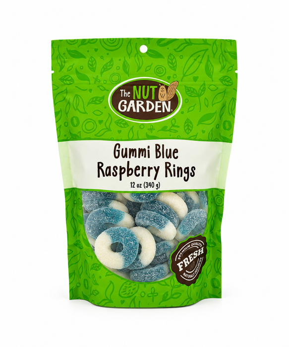 Gummi Blue Raspberry Rings (12 oz)