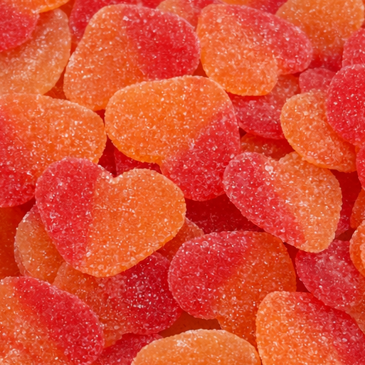 Bulk Gummy Peach Hearts