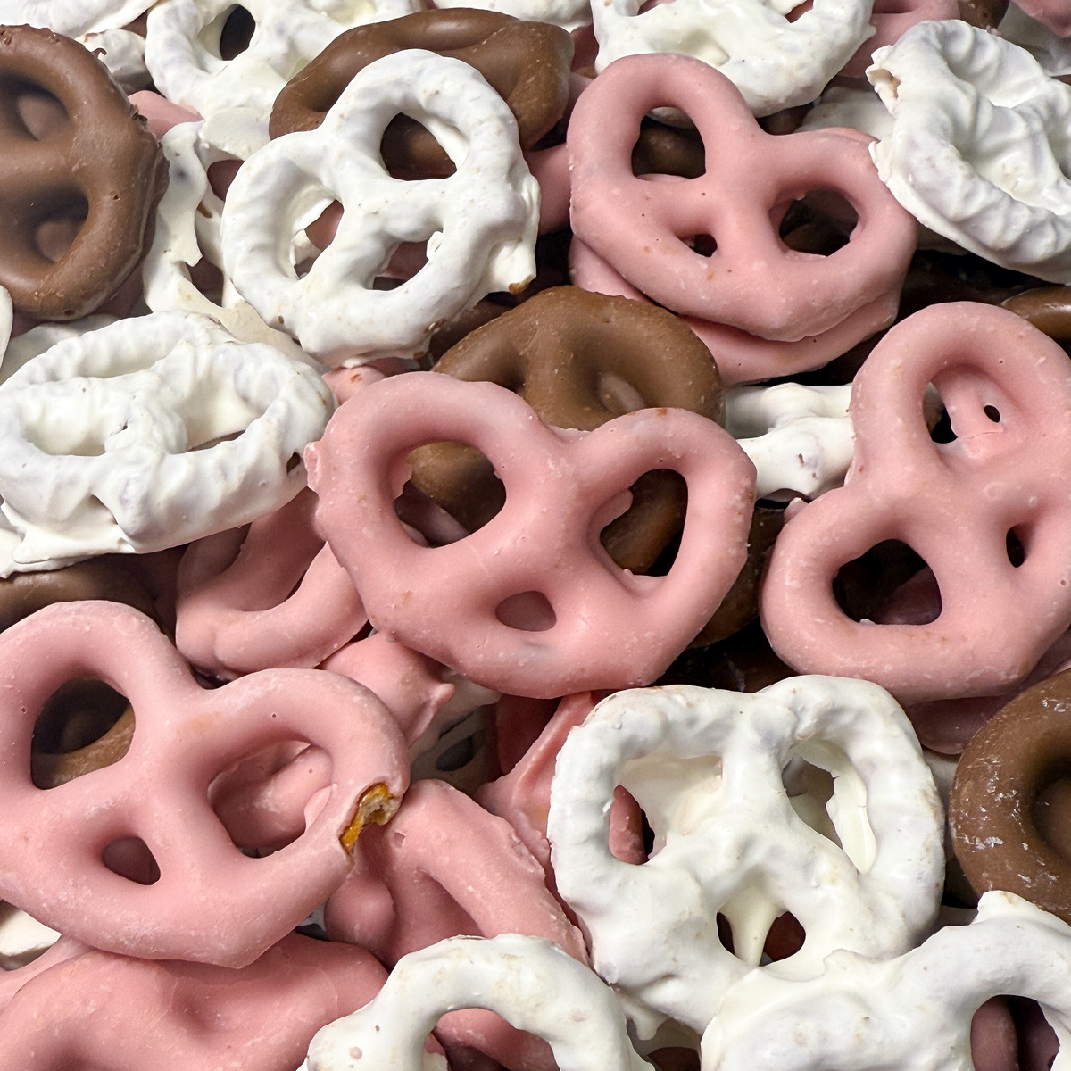 Neapolitan Pretzels | Yogurt, Strawberry & Chocolate