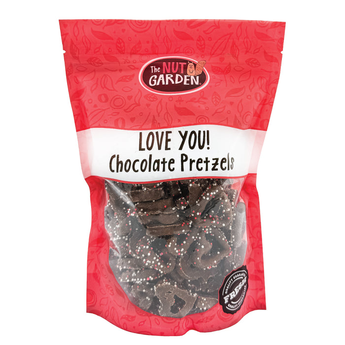 Pretzels, Chocolate Heart, Love You! (12 oz)