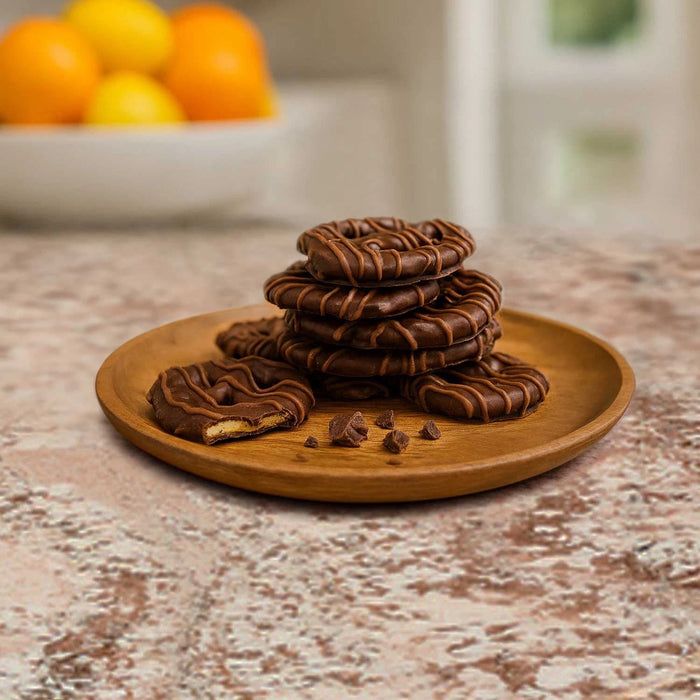 Bulk Pretzel Swirl Thins Dark with Milk Chocolate Swirl