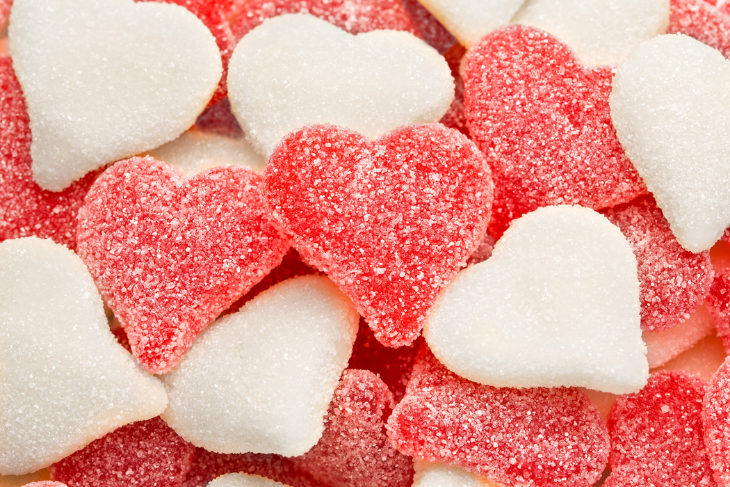 Gummi Valentine Hearts (Slightly Sour) (15 oz)