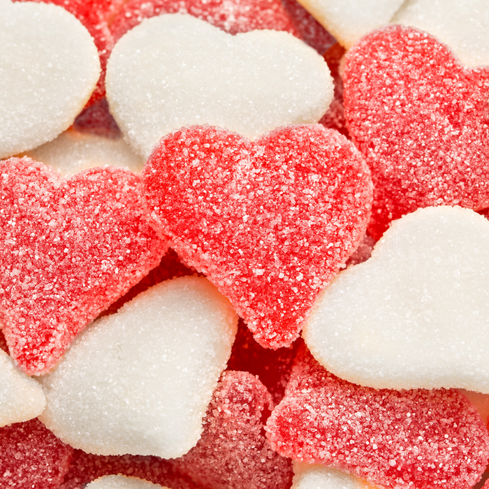 Gummi Valentine Hearts (Slightly Sour) (12 oz)