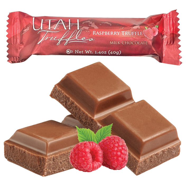 Utah Truffles Raspberry Utah Truffle Bars, Mint Milk Chocolate (24 ct)