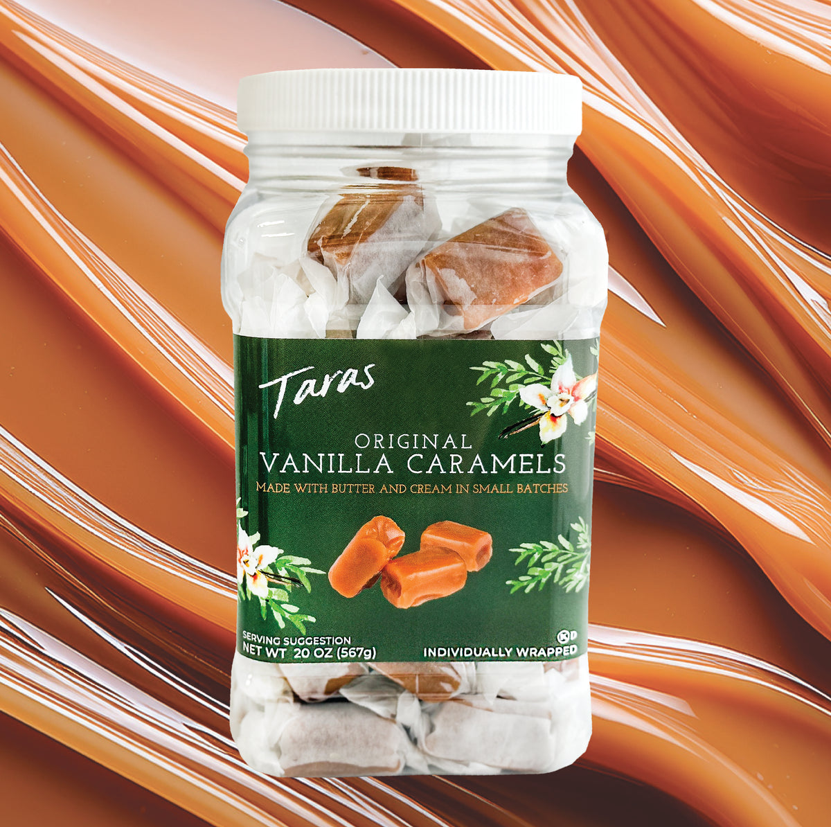 Mrs. Call's Caramels | Vanilla Caramels (20 oz Tara's Jar)