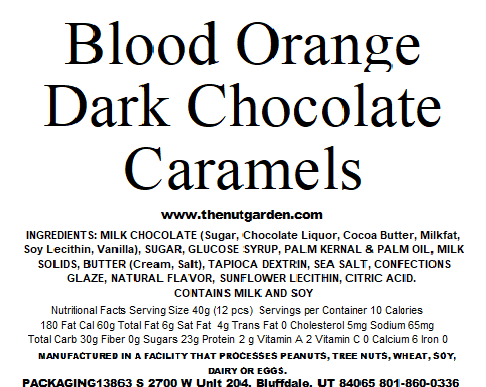 Caramels, Blood Orange Dark Chocolate (14 oz)