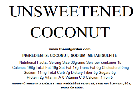 Coconut, Shredded Unsweetened (15 oz)