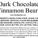 Cinnamon Bears, Dark Chocolate (14 oz) - The Nut Garden