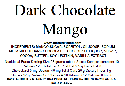 Mango, Dark Chocolate (10 oz) - The Nut Garden