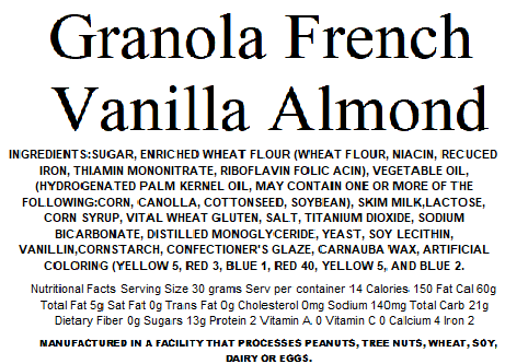 Granola, French Vanilla Almond (12 oz)
