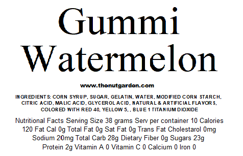 Gummy Watermelon (14 oz) - The Nut Garden