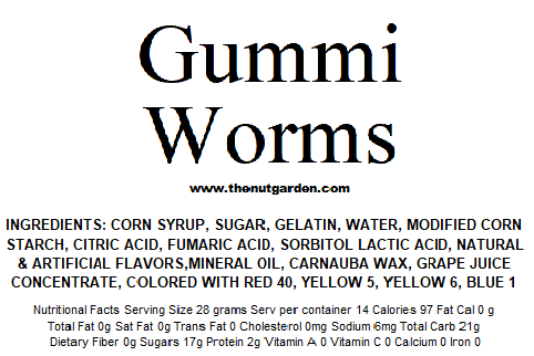 Gummy Worms (14 oz) - The Nut Garden