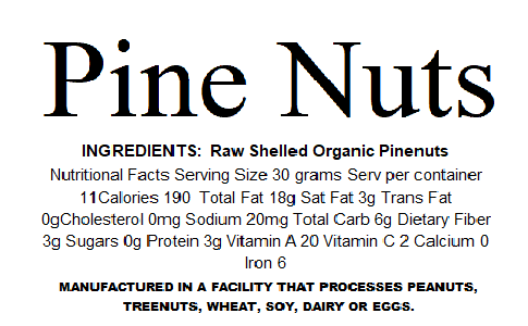 Pine Nuts,  (12 oz)