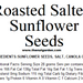 Sunflower Seeds, Roasted and Salted (14 oz) - The Nut Garden