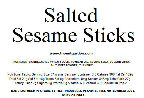 Sesame Sticks (14 oz) - The Nut Garden