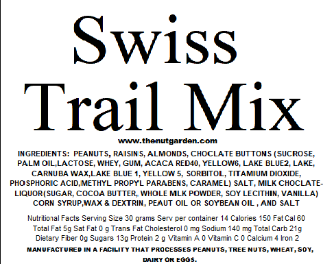 Swiss Trail Mix (15 oz) - The Nut Garden